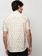 Men Cream Printed Casual Casual Shirts-JUPITERPRINT-1781-Cream