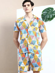 Men Multi Printed Casual Co ord Set-AM-95-7-Multi