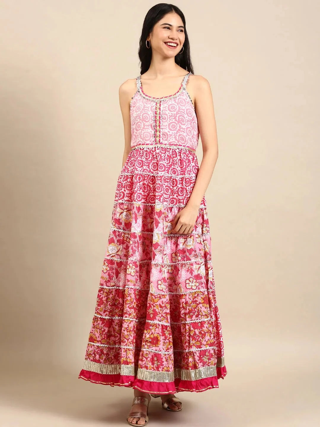 Pink Printed Kurta Set | Stylish Women's Cotton Kurta Sets