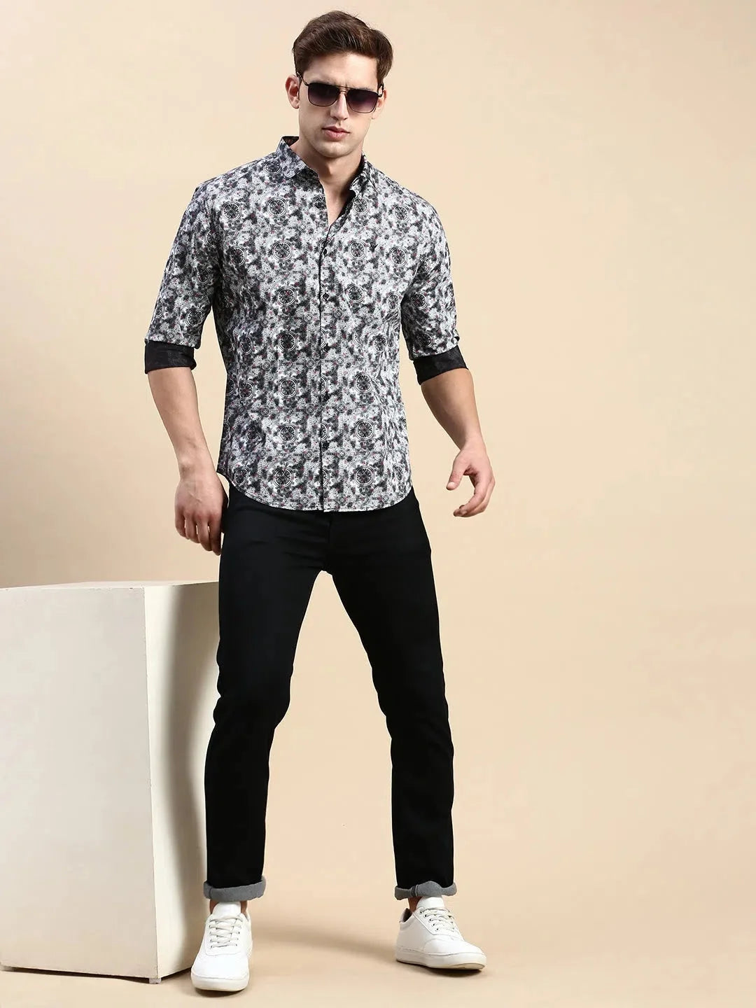 Multi Printed Mens Shirt | Cotton Printed Shirt | DesiQlo