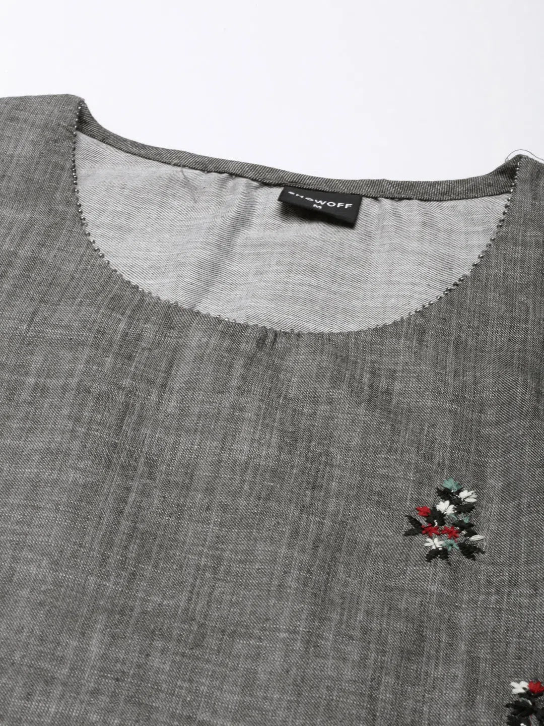Grey Solid Cotton Kurta | Comfortable Indian Kurta for Women