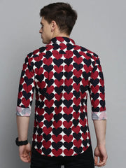 Men White Printed Casual Shirt-BESTCOLOURPRINT-4113-White