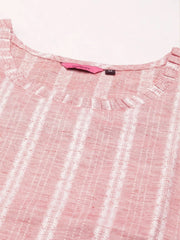 Women's Pink Solid Kurta SetKC-3319-Pink