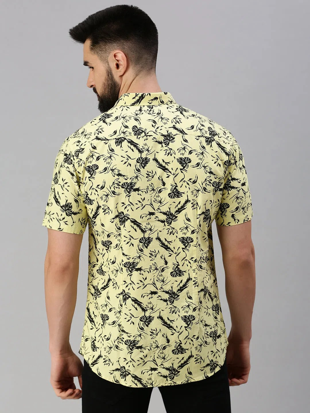 Men's Yellow Solid Shirt - Casual Cotton Mens Shirt DesiQlo