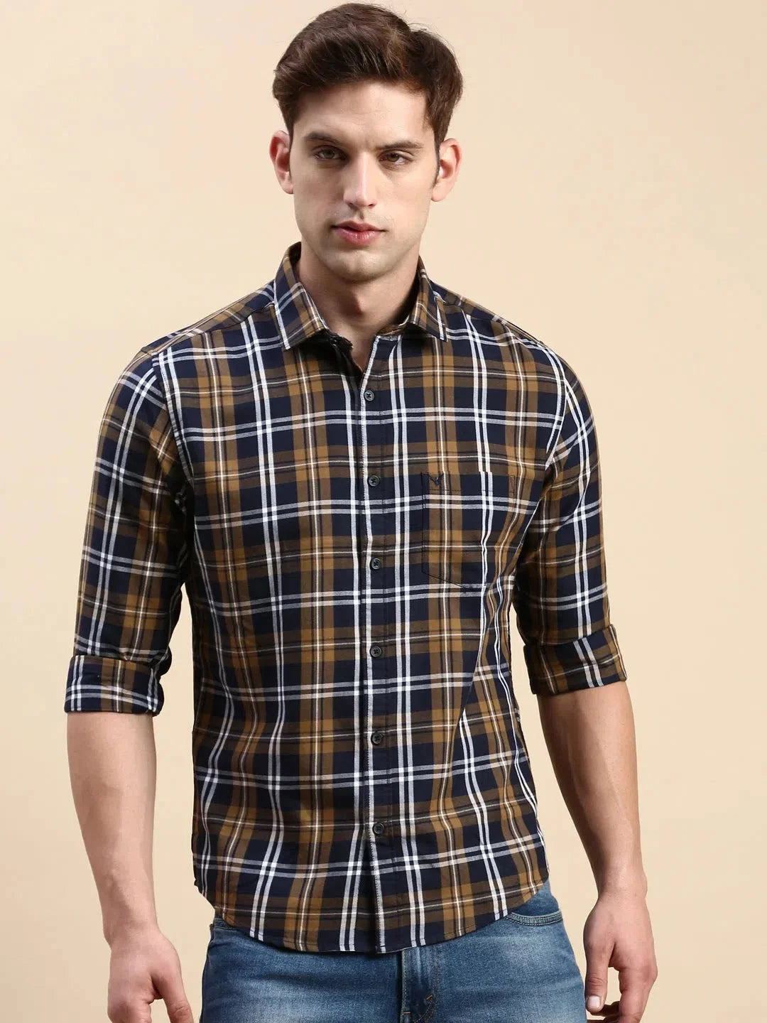 Stylish Multi Checked Mens Shirt - Cotton Casual Shirt | DesiQlo