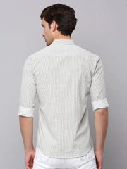 Men Cream Printed Casual Shirt-TKTPRINT-114-Cream