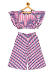 Girls Printed Top & Culotte Co-orde set-SS23GCHSK013009