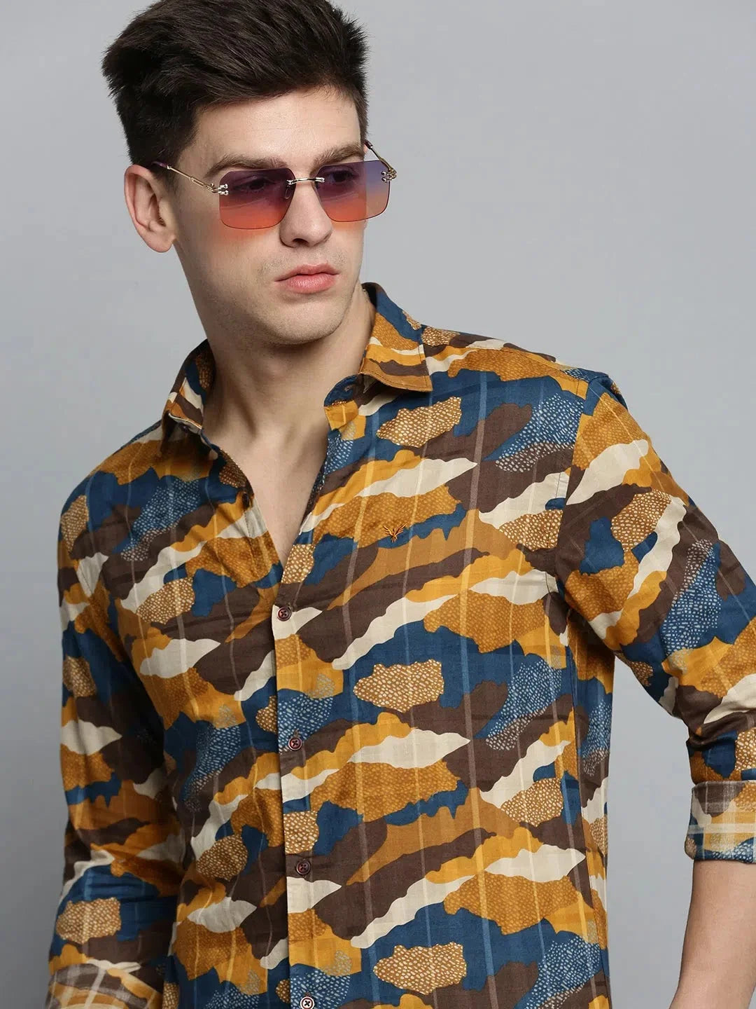 Multi Printed Mens Shirt | DesiQlo Casual Cotton Shirt