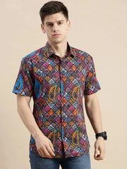 Men Multi Printed Casual Shirt-GALLERLA-1735A-Multi