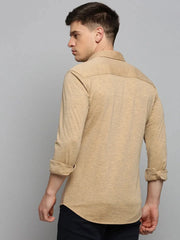 Men Copper Solid Casual Shirt-FORDKNITS-4473-Copper