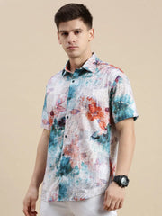 Men Multi Floral Casual Shirt-GALLERLA-1763-Multi