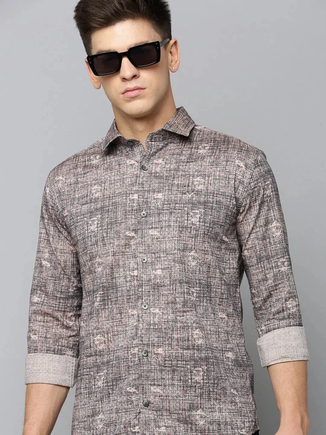 Black Printed Mens Shirt - DesiQlo Fashion Cotton Shirt