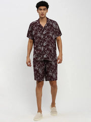 Men Magenta Printed Co ordSet-HIPHOP-M182P-1629-Magenta