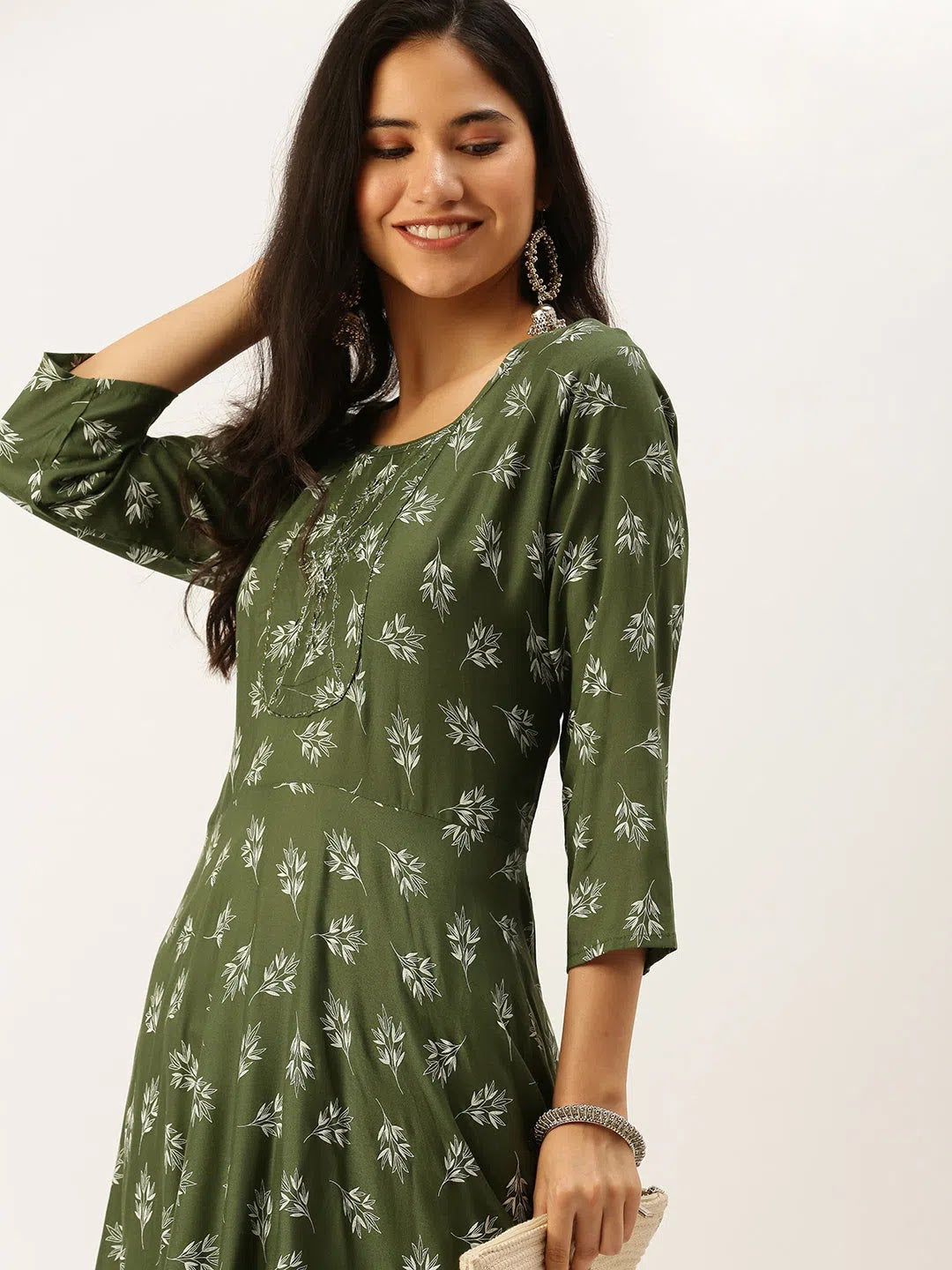 Women's Printed A-Line Indian Kurta | DesiQlo Fashion