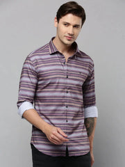 Men Multi Striped Casual Shirt-SPUNIMPORTSTRIRE-4685-Multi