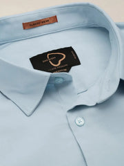 Men Blue Solid Casual Shirt-SHOPPEIMPORT-5222-Blue