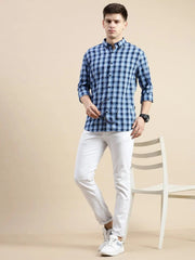Men Multi Checked Casual Shirt-GROVER-1101-Multi