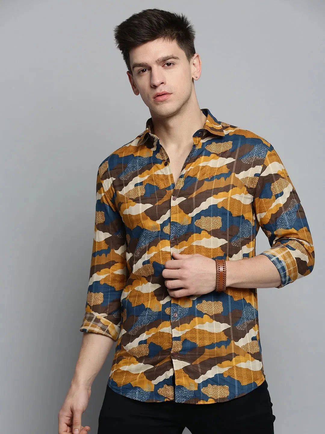 Multi Printed Mens Shirt | DesiQlo Casual Cotton Shirt