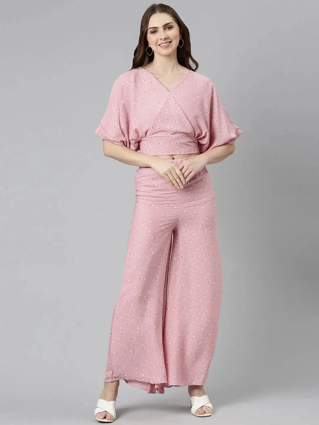 Pink Printed Co Ord Set for Women | Trendy Two Piece Sets