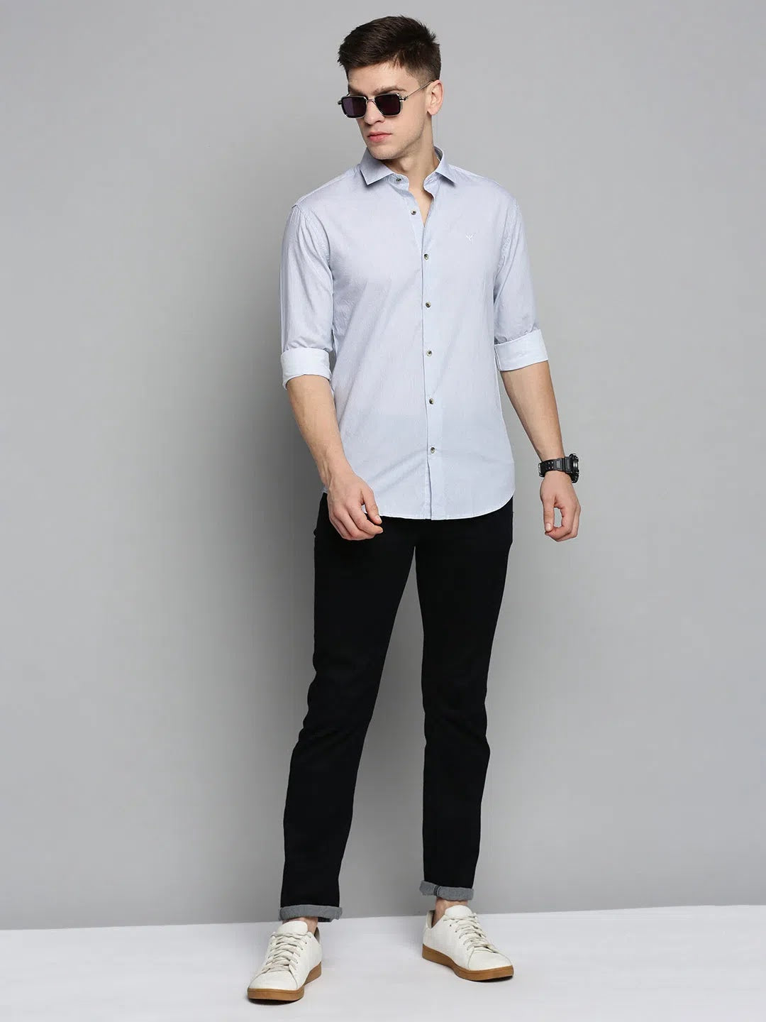 White Printed Mens Shirt - Comfortable Cotton Shirt | DesiQlo