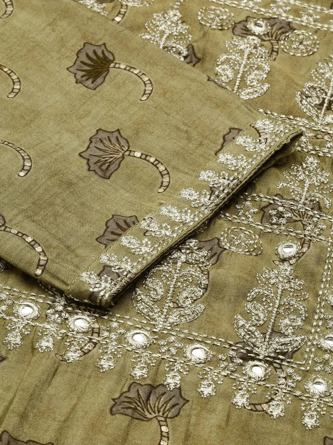 Green Printed Straight Kurta - Stylish Indian Kurtis for Ladies