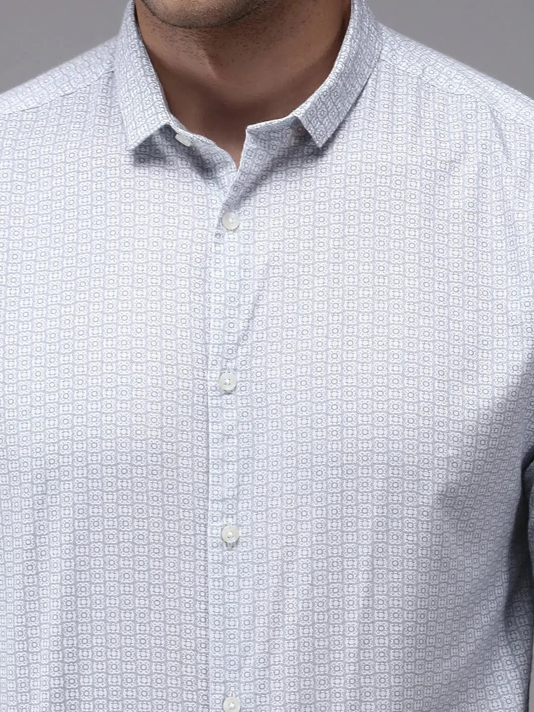 Vibrant White Printed Mens Shirt - Casual Cotton Shirt | DesiQlo