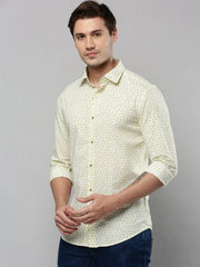 Men White Printed Casual Shirt-TVSPRINT-4853-White