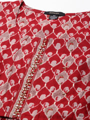 Women's Maroon Printed Kurta SetKC-991-Maroon