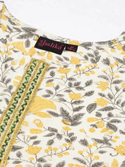 Women's Off White Printed Kurta SetKC-3342-Offwhite