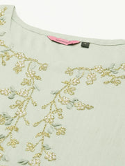 Women's Sea Green Solid Kurta SetKC-3325eagreen