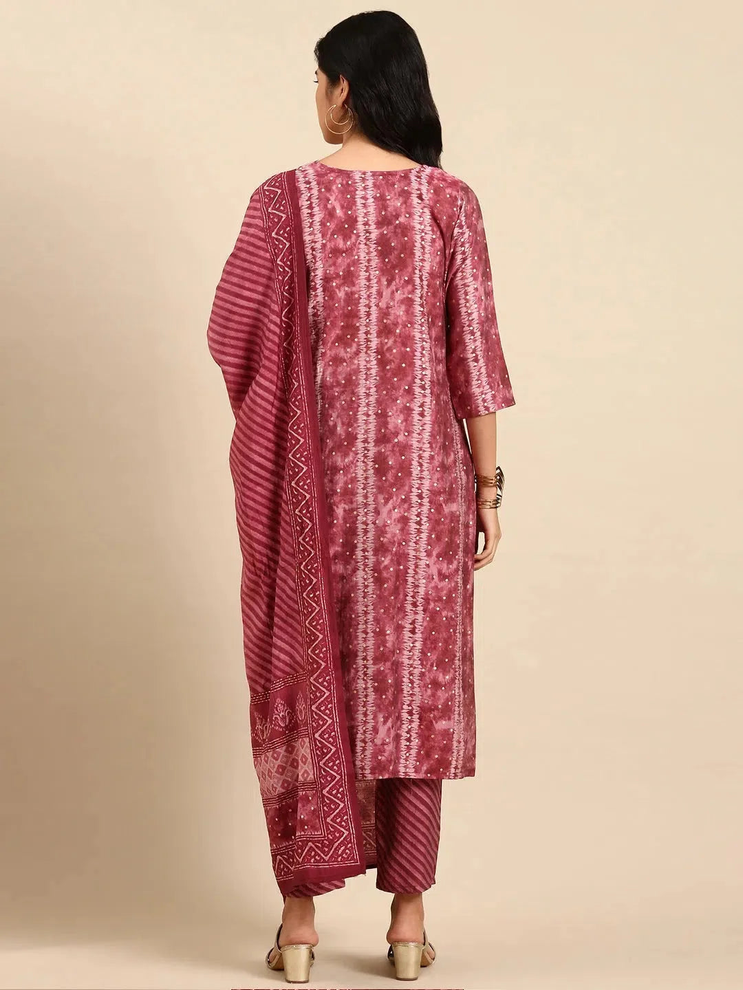Purple Tie Dye Kurta Set | Women's Designer Kurta Sets Online