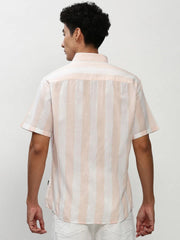 Men White Striped Casual Casual Shirts-JOYOSTRIPE-76-White