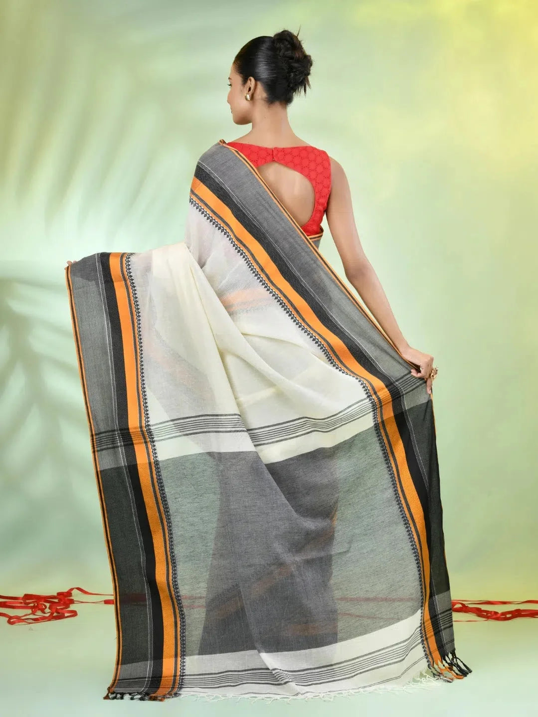 Off White Cotton Saree: Designer Sarees India