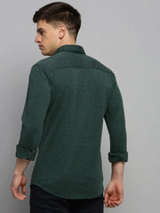 Men Green Solid Casual Shirt-FORDKNITS-4478-Green