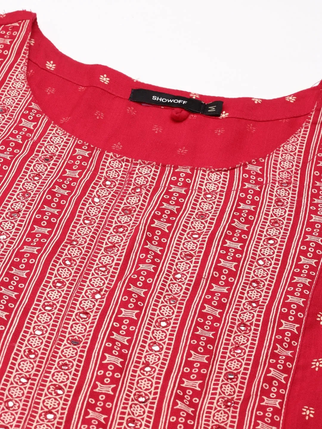 Purple Printed Cotton Kurti - Straight Indian Kurta for Women