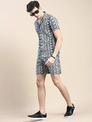 Men Multi Printed Casual Co ord Set-AM-95-6-Multi