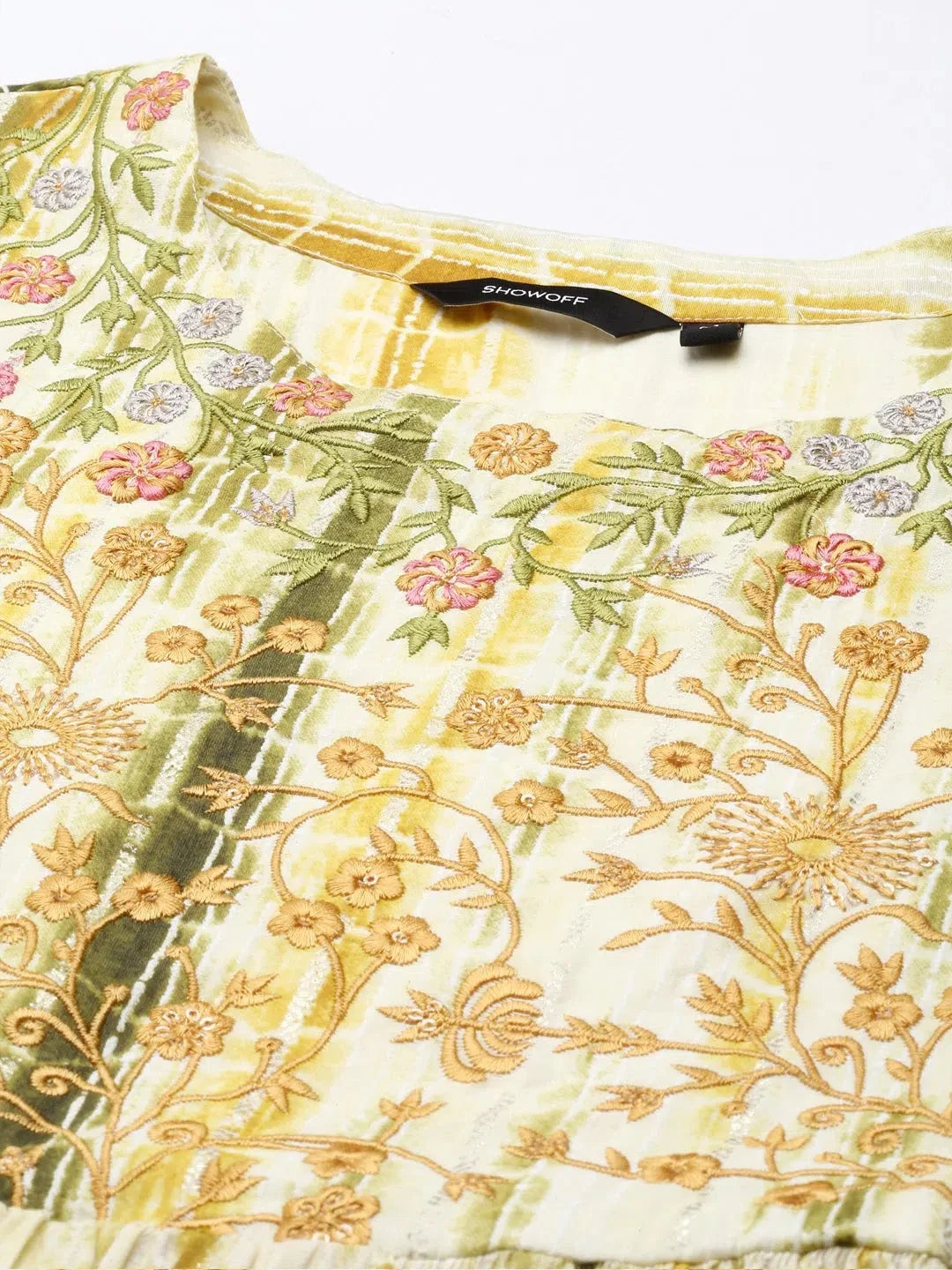 Cream Tie Dye Kurta Set | Women's Cotton Indian Kurta Sets