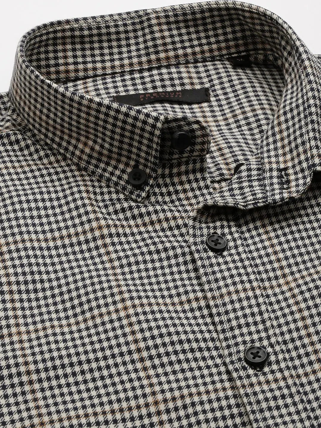Beige Checked Mens Shirt - Casual Cotton Shirt | DesiQlo