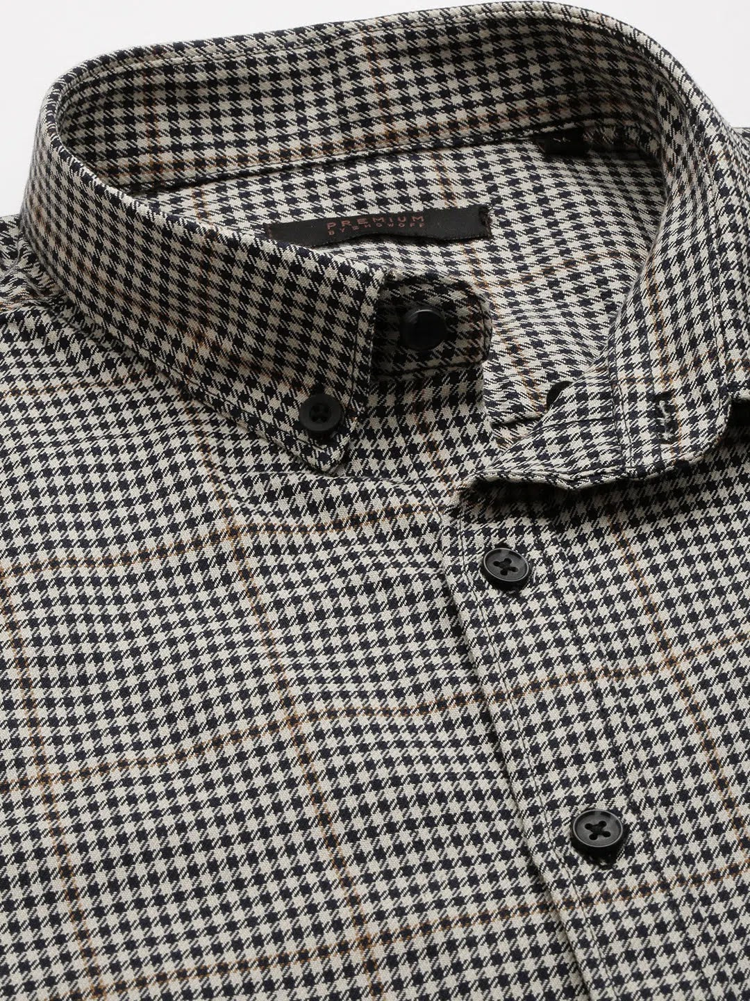 Beige Checked Mens Shirt - Casual Cotton Shirt | DesiQlo