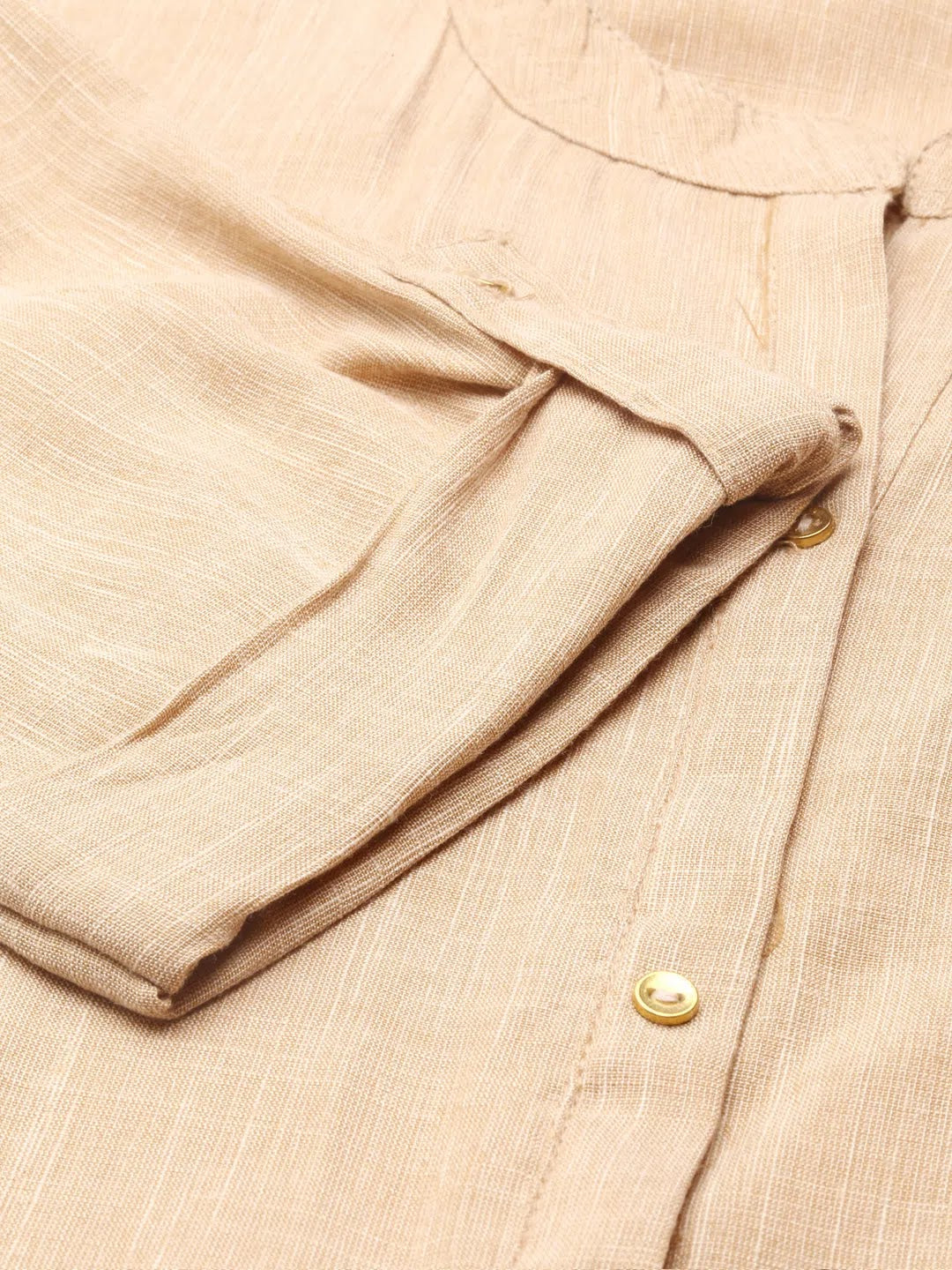 Beige Solid Viscose Kurta | Indian Kurta for Women