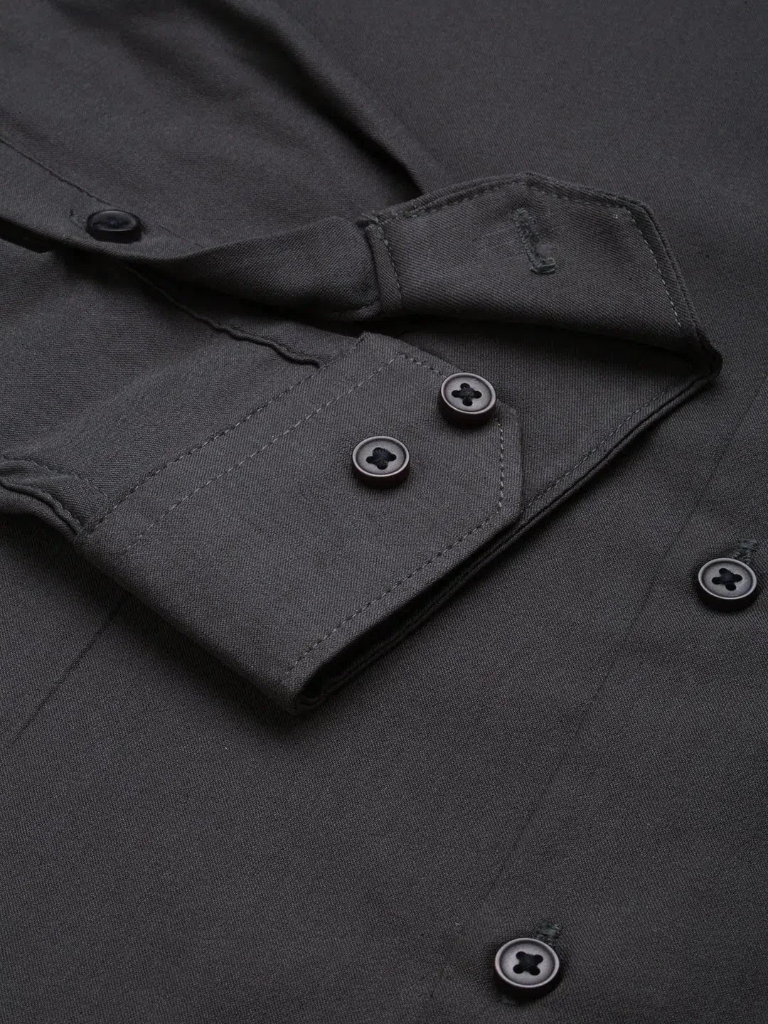 Grey Solid Cotton Mens Shirt | Casual Shirts for Men DesiQlo