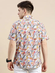 Men Multi Floral Casual Shirt-GALAXY-1659-Multi