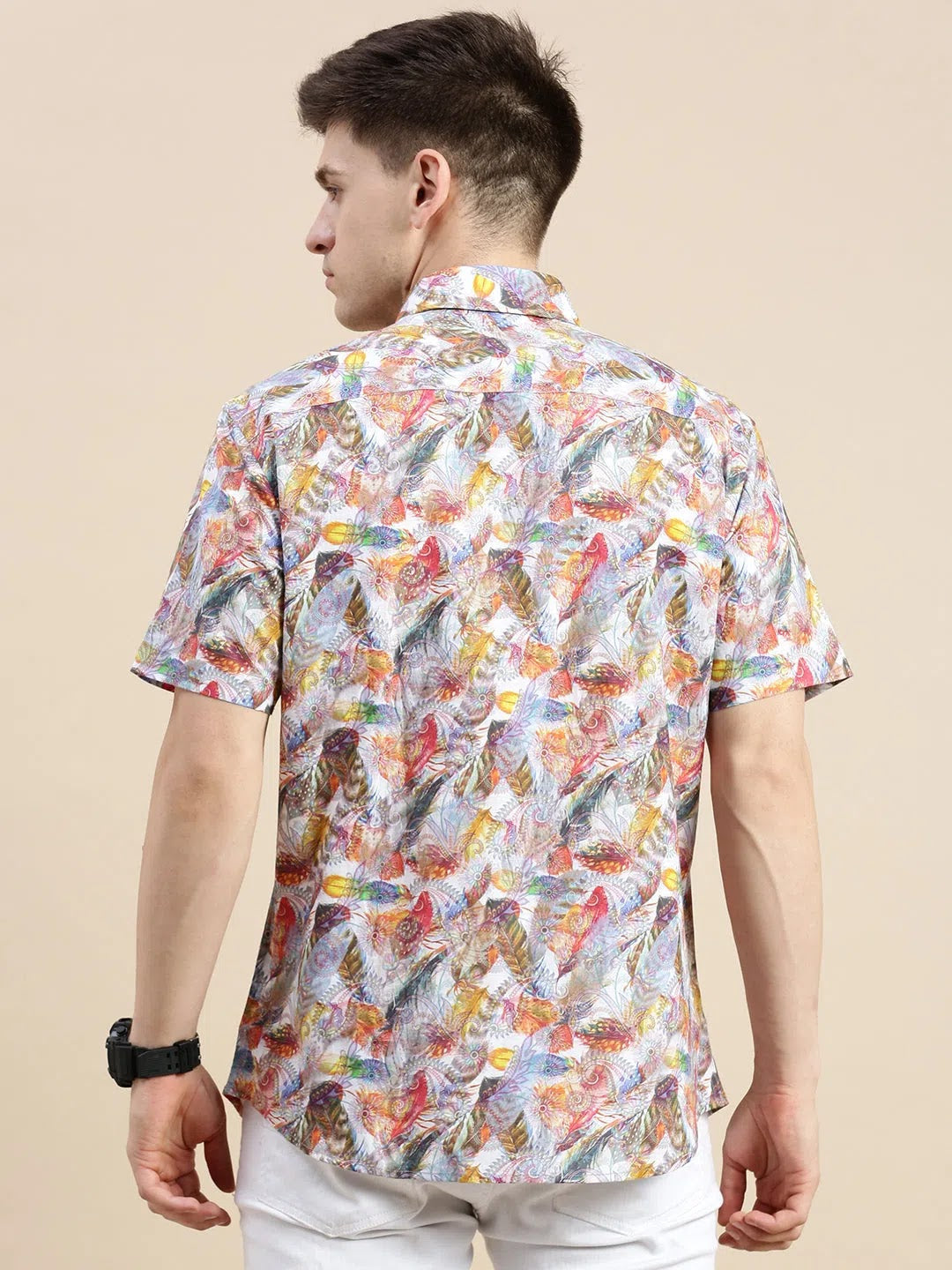 Men's Multi Floral Cotton Shirt | Printed Shirt DesiQlo