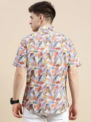 Men Multi Floral Casual Shirt-GALAXY-1659-Multi
