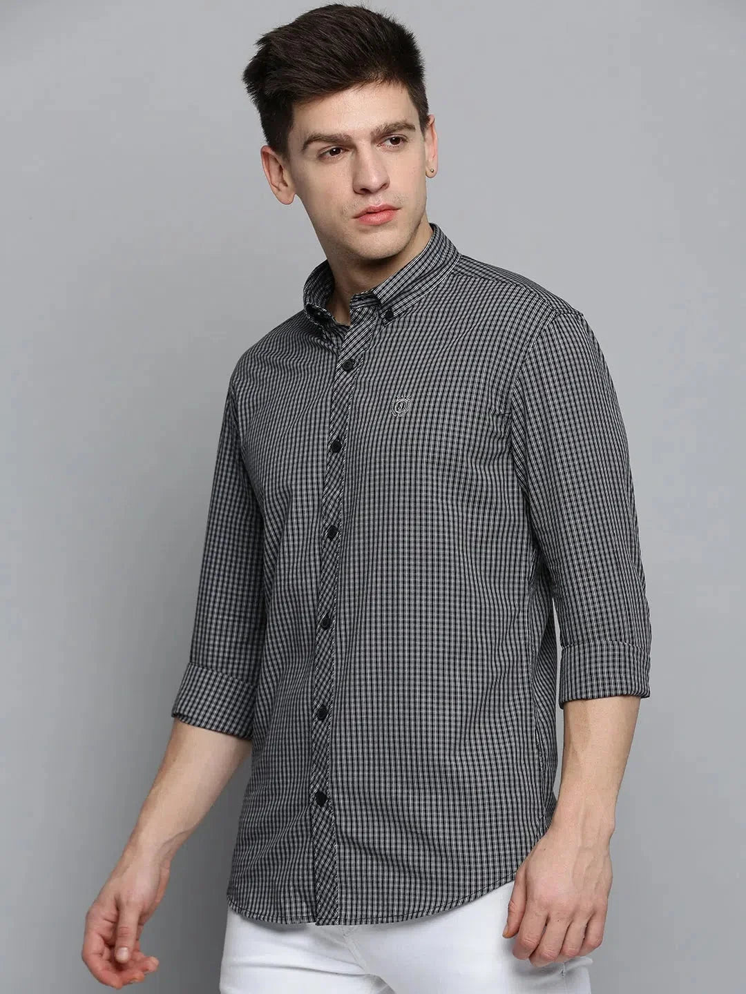 Shop Black Checked Mens Shirt - Casual Cotton Shirt | DesiQlo