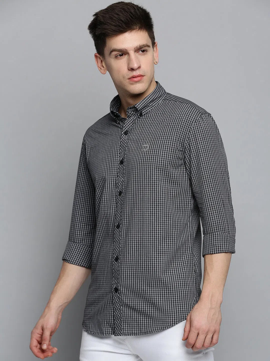 Shop Black Checked Mens Shirt - Casual Cotton Shirt | DesiQlo