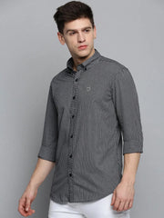 Men Black Checked Casual Shirt-TRISTANCHECKS-4327-Black