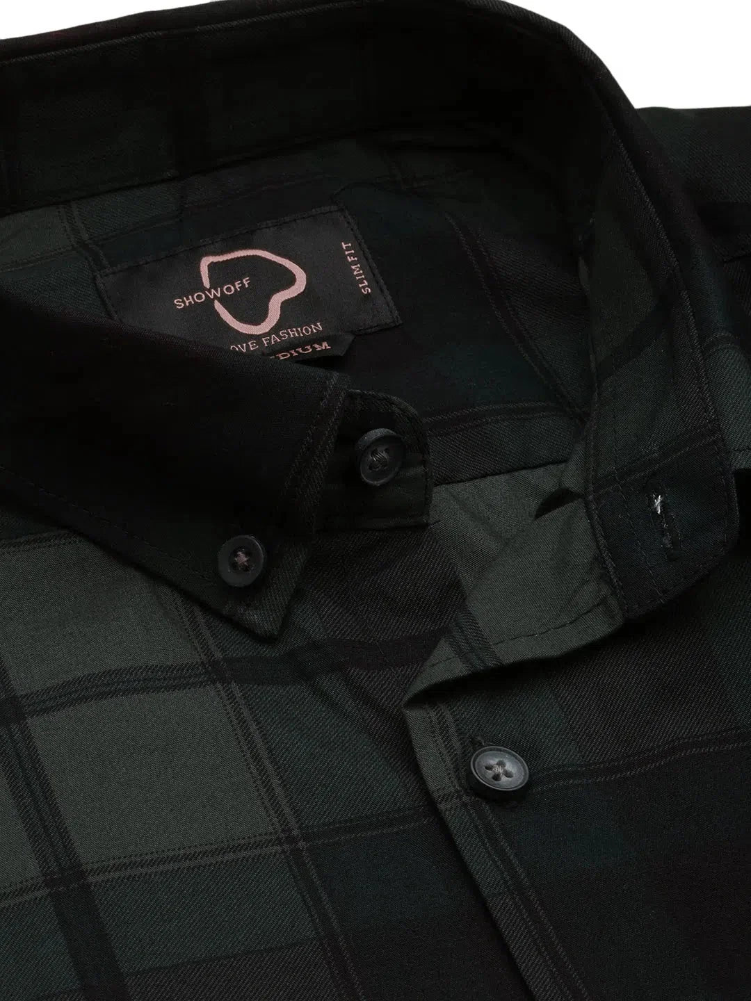 Green Checked Mens Shirt | Cotton Casual Shirts