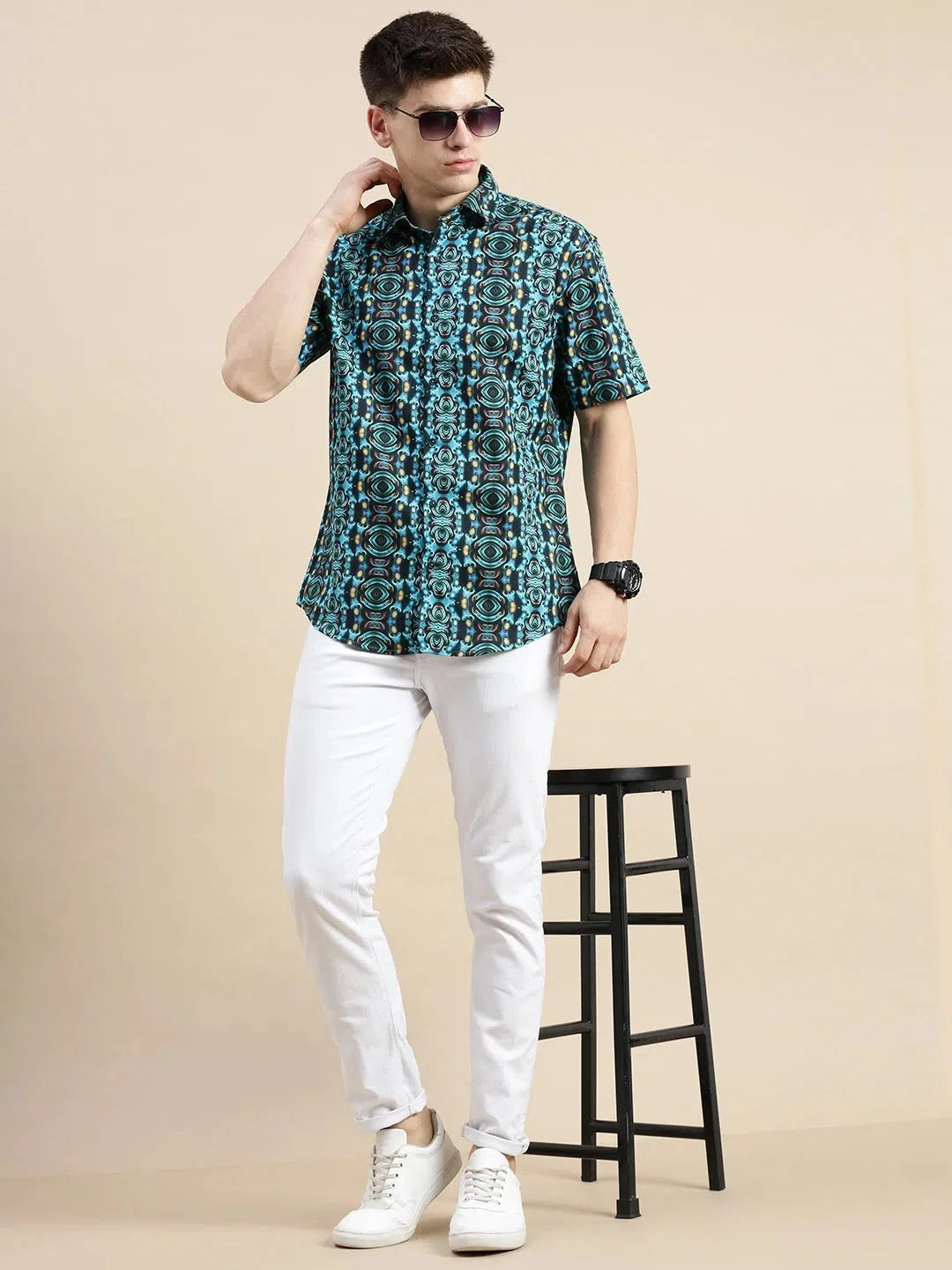 Multi Graphic Mens Shirt | Cotton Casual Printed Shirt