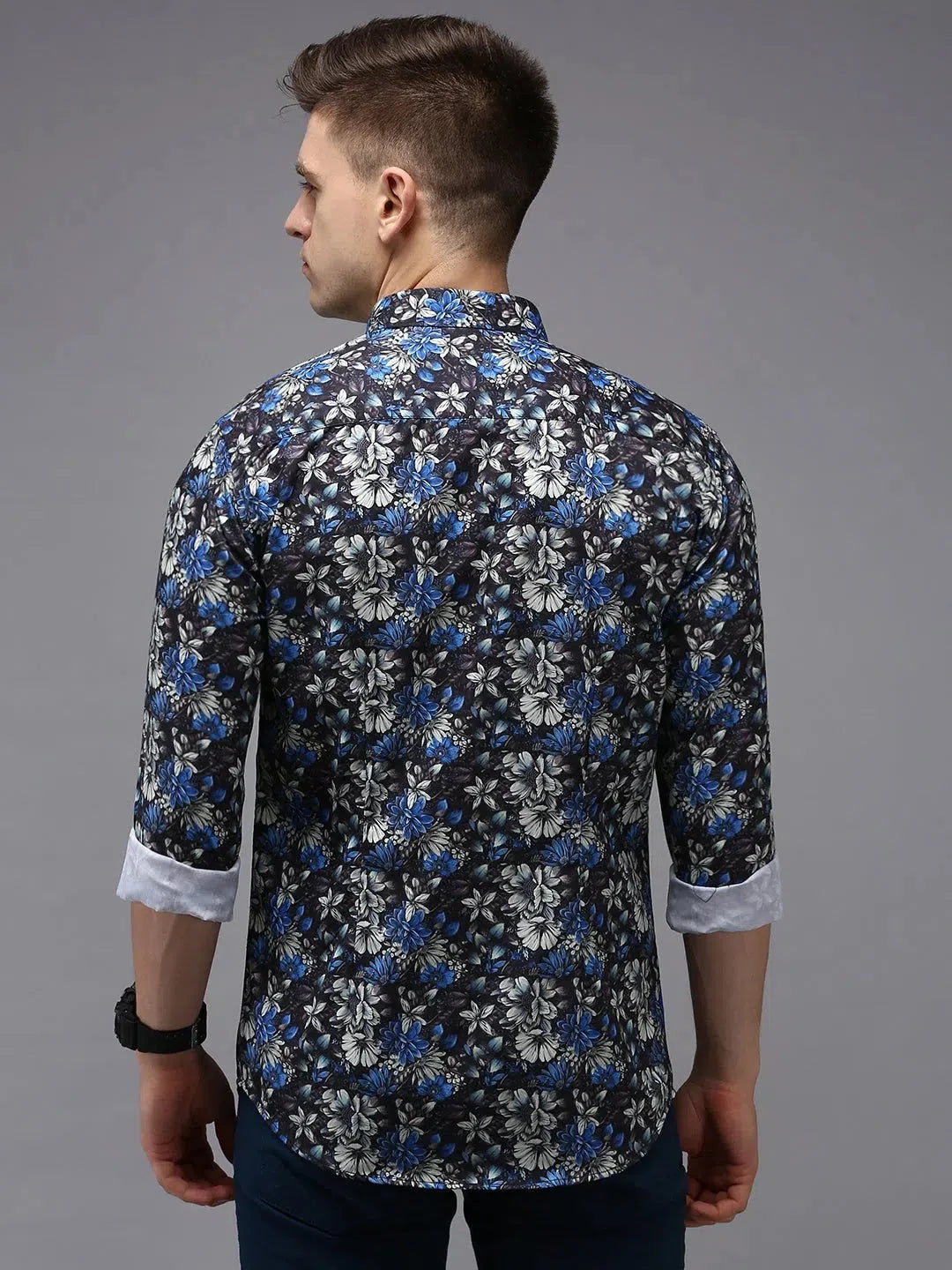 Men's Black Printed Shirt - Casual Cotton Mens Shirt | DesiQlo
